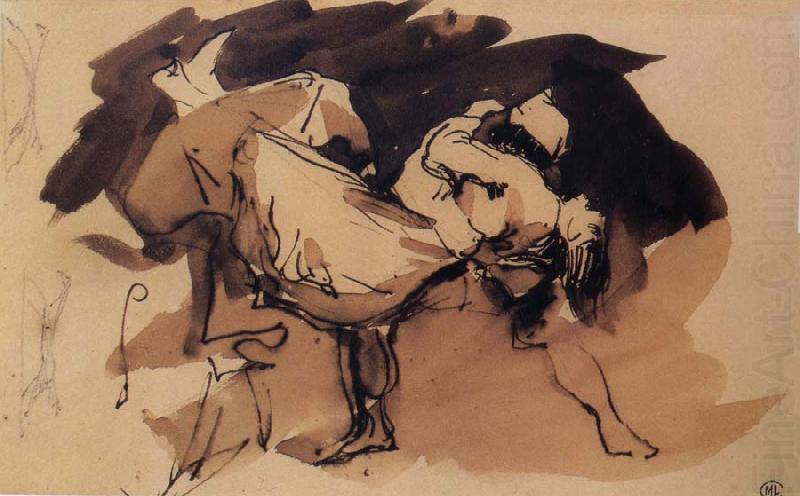 Francisco Goya Eugene Delacrois after Capricho 8,Que se la llevaron china oil painting image